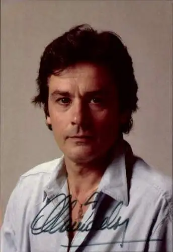 Ak Schauspieler Alain Delon, Portrait, Autogramm