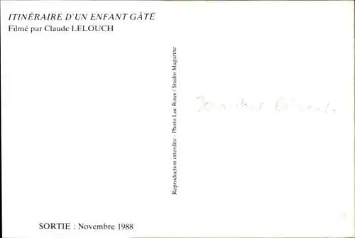 Ak Schauspieler Jean-Paul Belmondo, Portrait, Autogramm