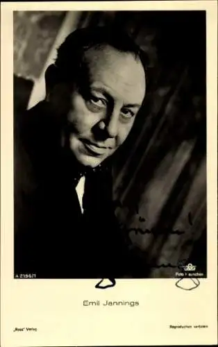 Ak Schauspieler Emil Jannings, Portrait