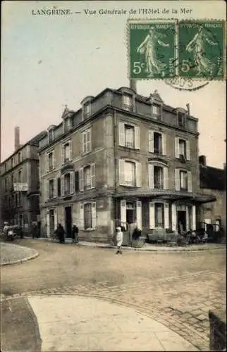 Ak Langrune Calvados, Vue générale de l'Hotel de la Mer