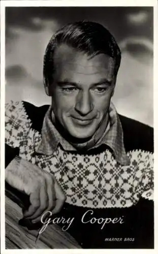 Ak Schauspieler Gary Cooper, Portrait