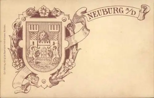 Wappen Ak Neuburg an der Donau Oberbayern, Stadtwappen