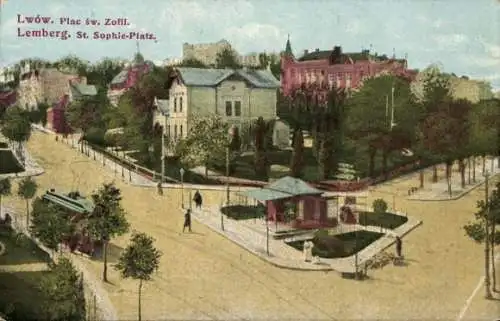 Ak Lwiw Lwów Lemberg Ukraine, St. Sophie Platz