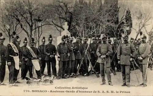 Ak Monaco, Ehrengarde Seiner Heiligkeit des Fürsten, Ehrengarde