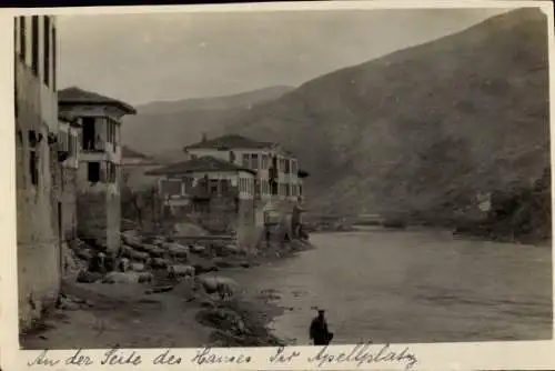 Foto Ak Veles Mazedonien, Fluss, Apellplatz