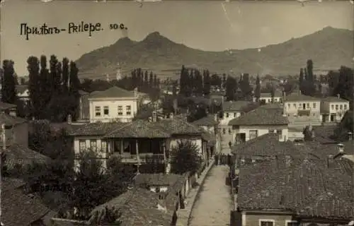 Foto Ak Прилеп Prilep Mazedonien, Blick über die Dächer der Stadt