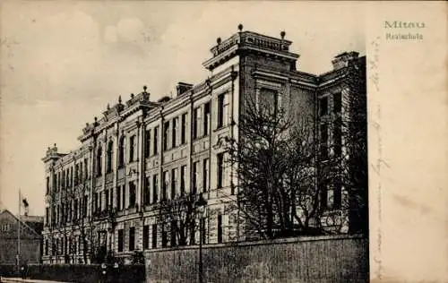 Ak Jelgava Mitau Lettland, Realschule