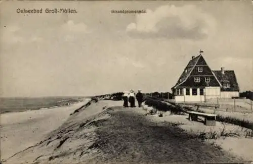 Ak Mielno Groß Möllen Großmöllen Pommern, Strandpromenade