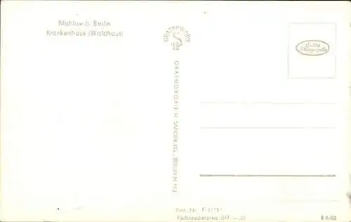 Ak Mahlow in Brandenburg, Krankenhaus, Waldhaus