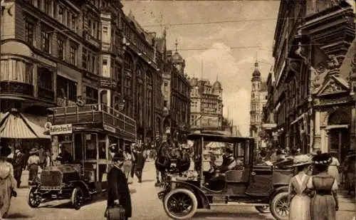 Ak Berlin Mitte, Partie in der Friedrichstraße, Buslinie 4 Richtung Hallesches Tor, Auto