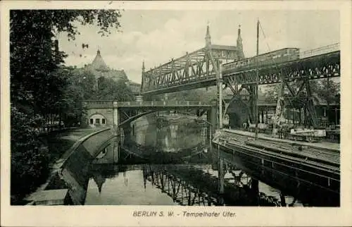Ak Berlin Kreuzberg, Tempelhofer Ufer, Brücke