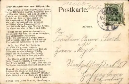 Ak Berlin Köpenick, Der Köpenicker Handstreich, Hauptmann von Köpenick
