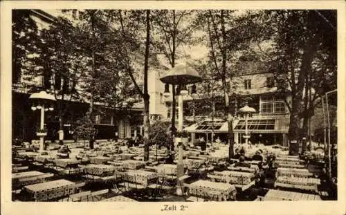 Ak Berlin Tiergarten, Gaststätte Zelt 2, Terrasse