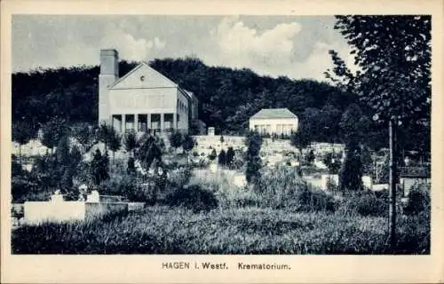 Ak Hagen in Westfalen, Krematorium