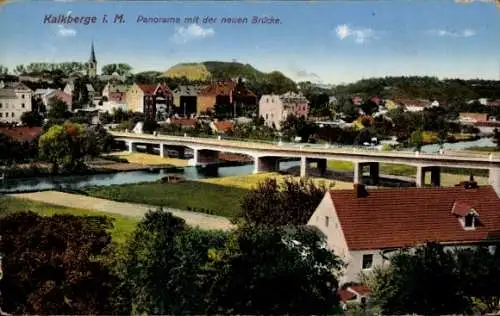 Ak Kalkberge Rüdersdorf bei Berlin, Panorama, Neue Brücke