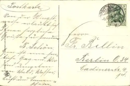 Ak Pritzwalk in der Prignitz, Straßenpartie an der Schule