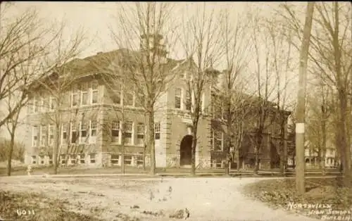 Foto Ak Northville Michigan USA, Gebäude der High School