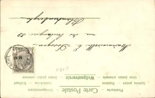 Glitzer Litho Mädchen auf Skiern, Punsch