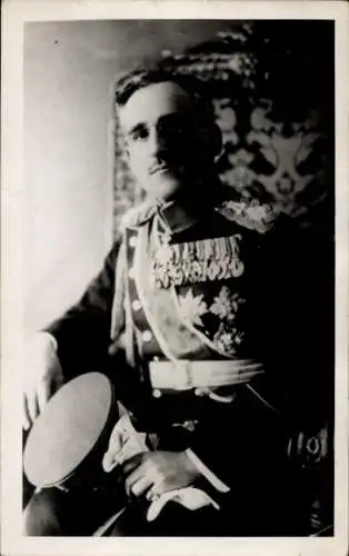 Foto Ak König Alexander I. von Jugoslawien, Portrait, Uniform, Orden