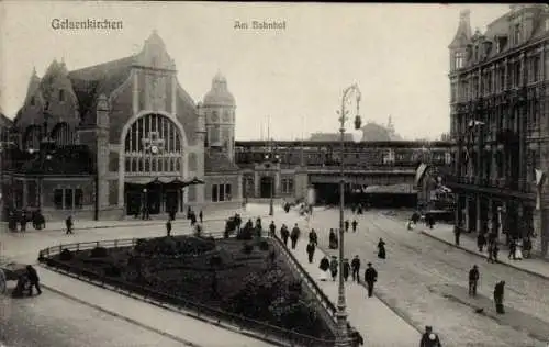 Ak Gelsenkirchen im Ruhrgebiet, Bahnhof