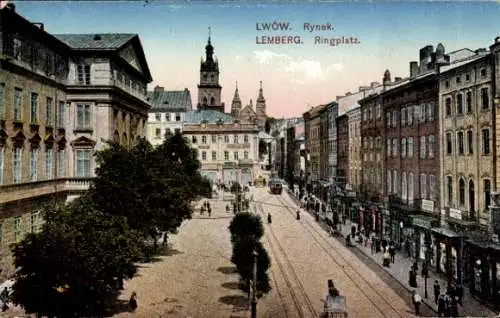 Ak Lwiw Lwów Lemberg Ukraine, Ringplatz