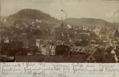 Foto Ak Pößneck in Thüringen, Gesamtansicht