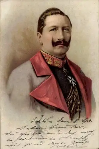 Litho Kaiser Wilhelm II., Porträt