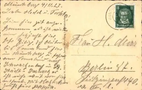 Ak Münchberg in Oberfranken Bayern, Gesamtansicht