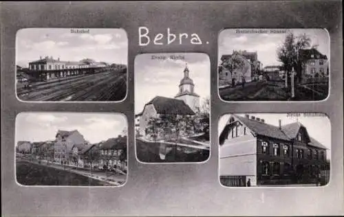 Ak Bebra an der Fulda Hessen, Bahnhof, Evangelische Kirche