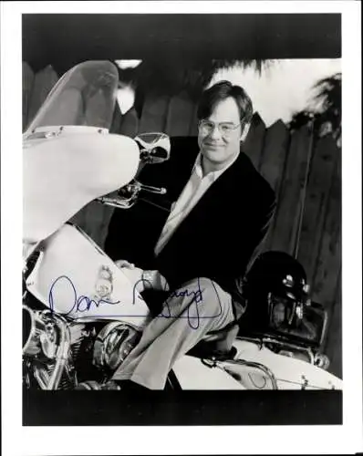 Ak Schauspieler Dan Aykroyd, Motorrad, Autogramm