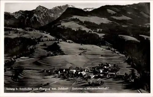 Ak Imberg Sonthofen im Oberallgäu Schwaben, Fliegeraufnahme