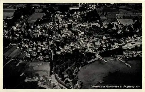Ak Dießen am Ammersee Oberbayern, Fliegeraufnahme