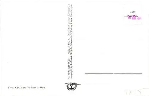 Ak Volkach am Main Unterfranken, Fliegeraufnahme