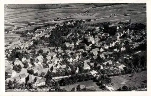 Ak Stollhofen Rheinmünster am Rhein, Fliegeraufnahme