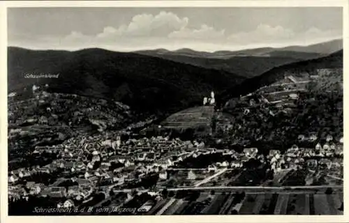 Ak Schriesheim an der Bergstraße, Fliegeraufnahme