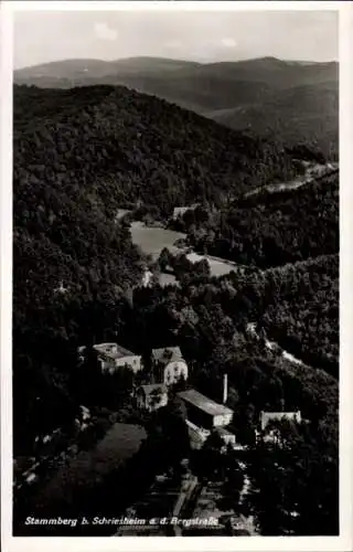 Ak Stammberg Schriesheim an der Bergstraße, Fliegeraufnahme