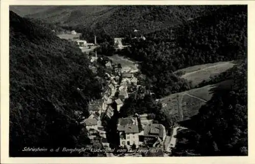 Ak Schriesheim an der Bergstraße, Fliegeraufnahme