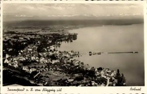 Ak Immenstaad am Bodensee, vom Flugzeug aus