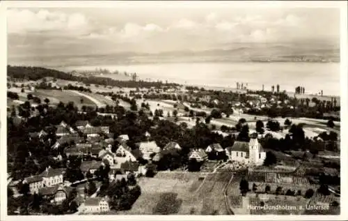 Ak Horn Gundholzen Gaienhofen am Bodensee Kreis Konstanz, Ort, Fliegeraufnahme