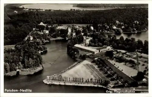 Ak Nedlitz Potsdam, Fliegeraufnahme