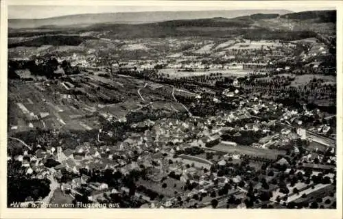 Ak Heilbronn am Neckar, Wein vom Flugzeug aus, Heilbronn von oben