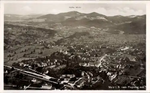 Ak Wehr in Baden, Fliegeraufnahme