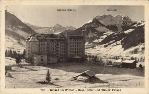 Ak Gstaad Kanton Bern, Royal Hotel und Winter Palace