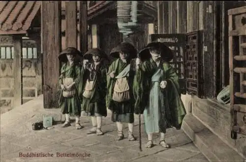 Ak Buddhistische Bettelmönche