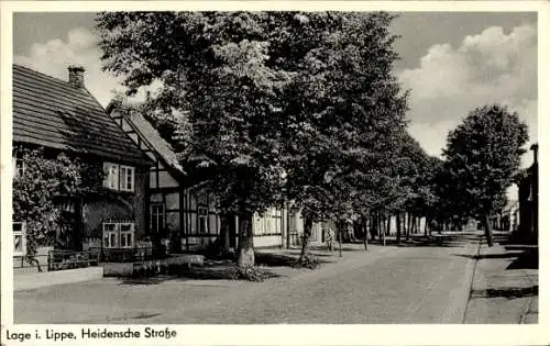 Ak Lage in Lippe, Heidensche Straße