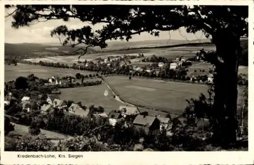 Ak Lohe Kredenbach Kreuztal in Westfalen, Durchblick zum Ort