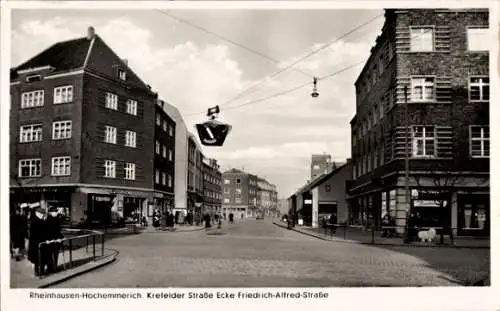 Ak Hochemmerich Rheinhausen Duisburg im Ruhrgebiet, Krefelder Straße, Friedrich Alfred Straße