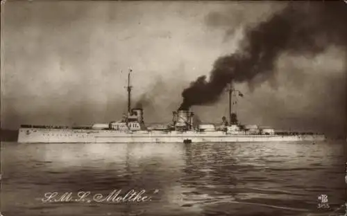 Ak S. M. S. Moltke auf dem Meer