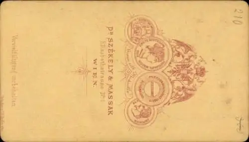 CdV Frauenportrait im Profil, hochgesteckte Haare