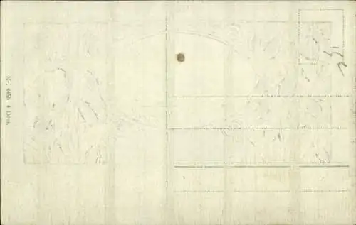 Präge Passepartout Ak Ruderboot, Blumen